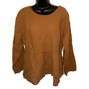 Madewell Open Back Peplum Top